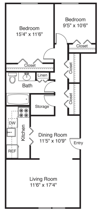 Yarmouth Pointe 2 Bed Floor Plan
